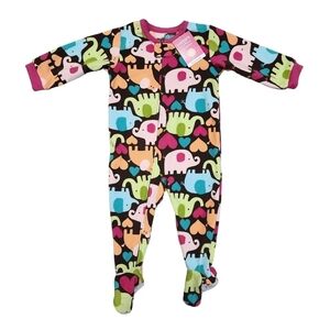 3/$25 NWT Carter's Fleece Elephant Footed Pajamas - 12 months